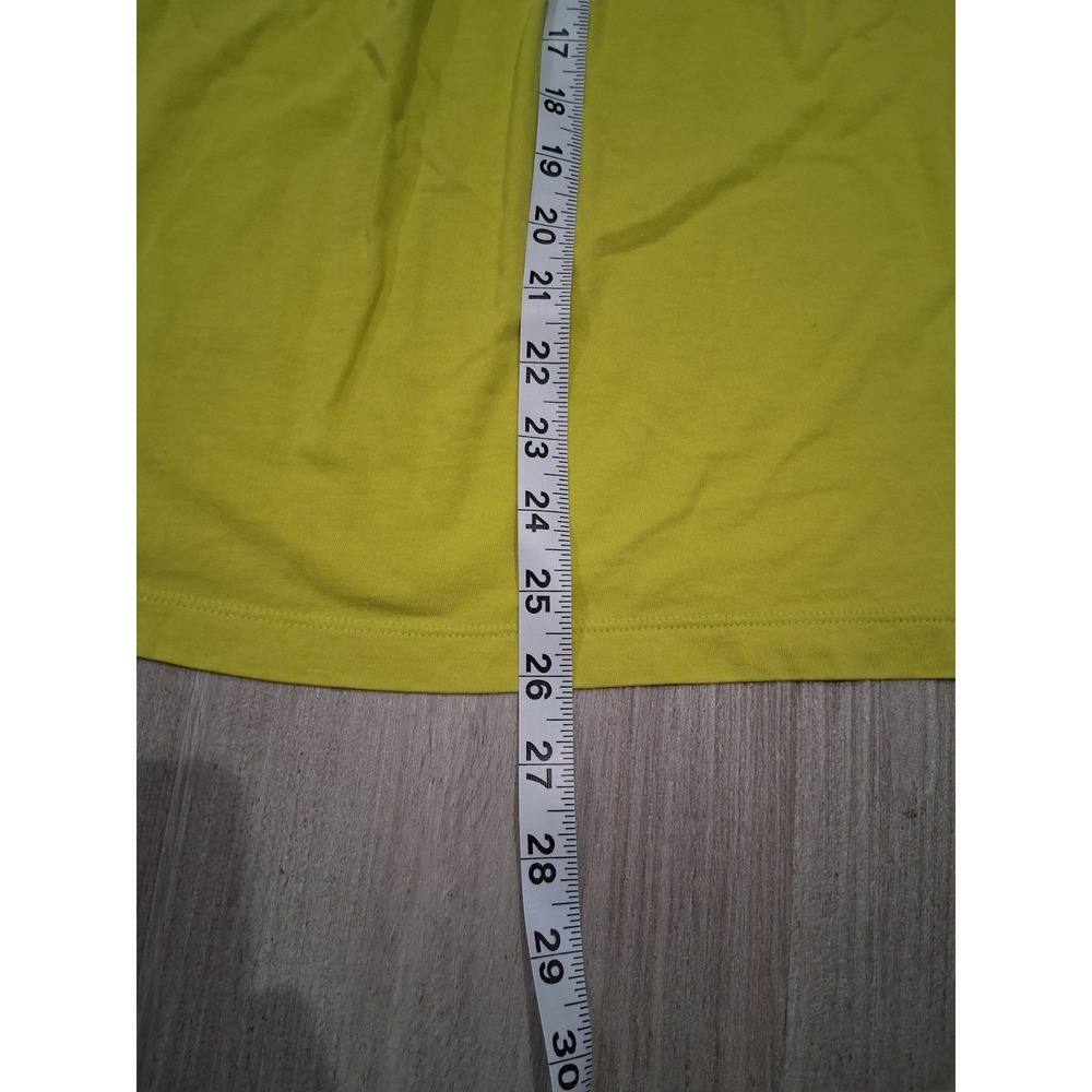 Liz Claiborne Womens Chartreuse Yellow Empire Waist Pleated Top Large - Picture 5 of 5